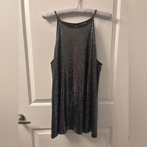 Black sequined tank